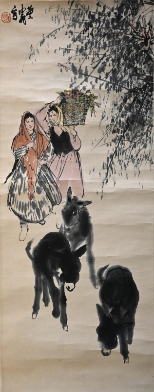 新疆双女三驴图(1)