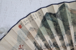 山水书法成扇(2)