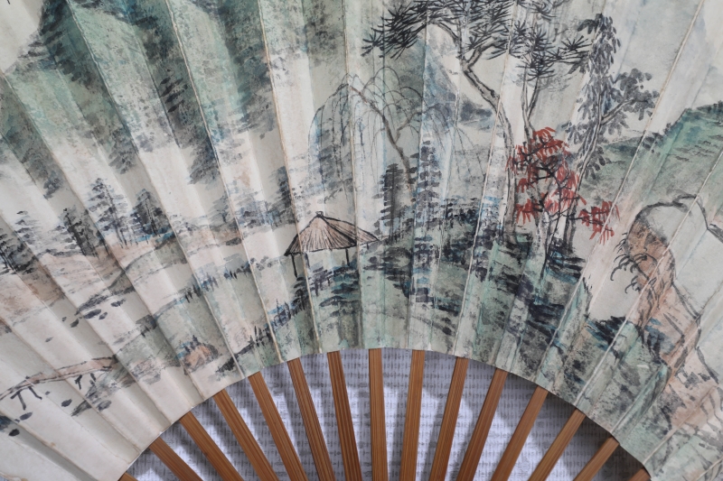 山水书法成扇(3)